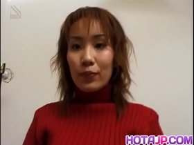Yuki Yoshida with hairy twat gets cum on face from sucking dicks - More at hotajp.com