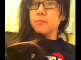 Cute asian fingers self