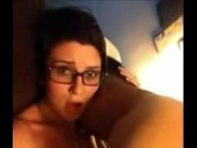 Busty nerd knows how to please her boyfriend