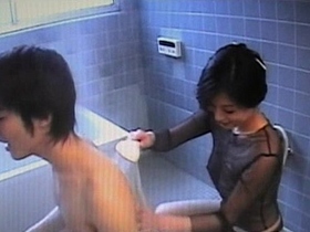 Milf drawn by lot blow job on lucky boy