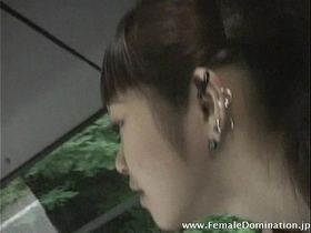 Slave run on his feet, trying to reach the mistress' van