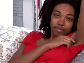 Furry Ebony I met on Blackogle.com masturbating