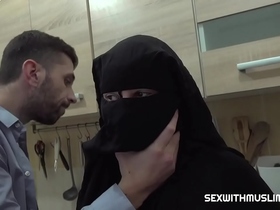 Hairy muslim wife was punished by hard sex